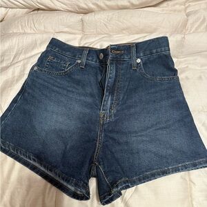 Levi's Dark Blue Jean Shorts for Women